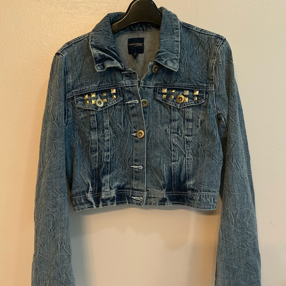 Highway Jeans Blue Studded Jean Jacket